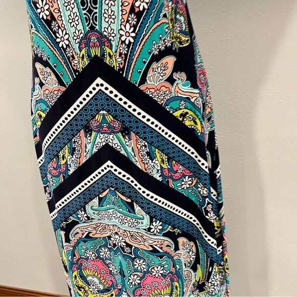 Metaphor Elegant v-neck floral Multicolor Maxi Dress size small - Picture 8 of 12